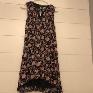 High low paisley dress